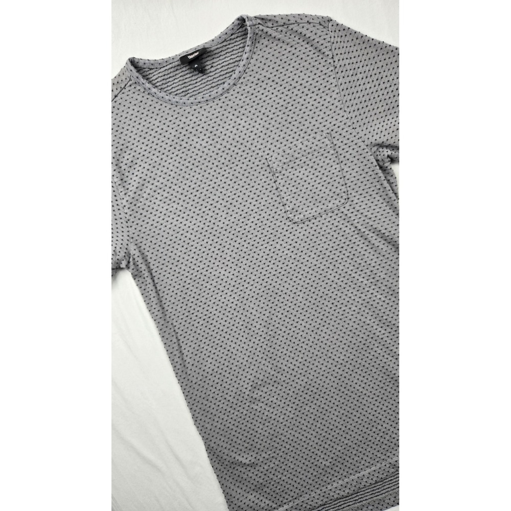 Mossimo Mens Gray Textured Dot Pocket‎ T Shirt Size S Casual